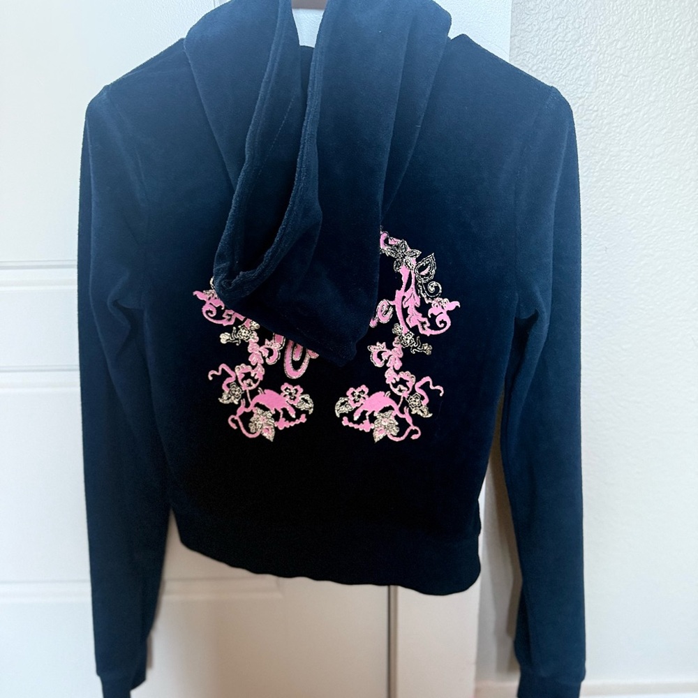 Juicy Couture Terry Logo Jacket in Regal Blue - Picture 6 of 6